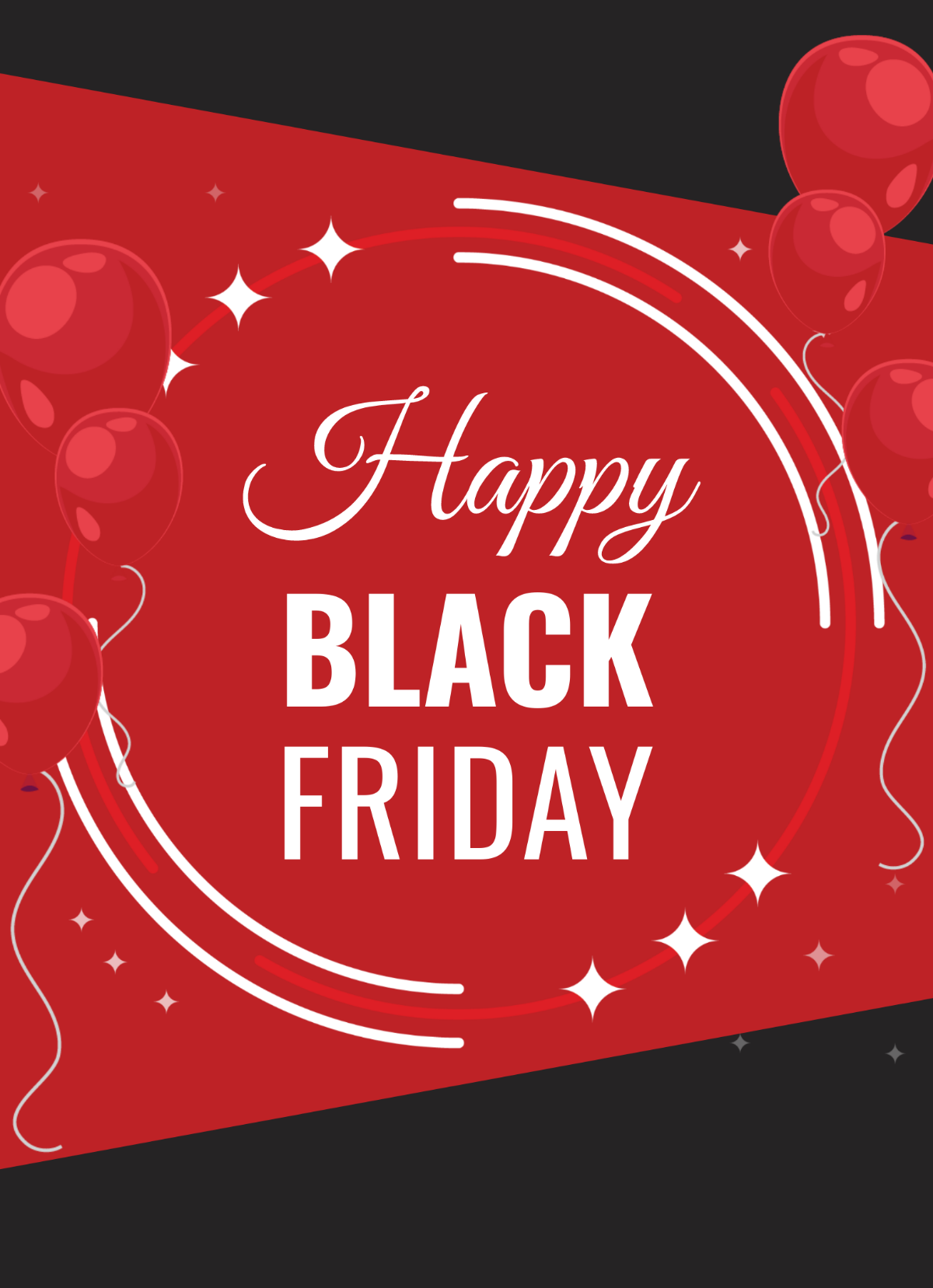 Free Happy Black Friday Greeting Card Template