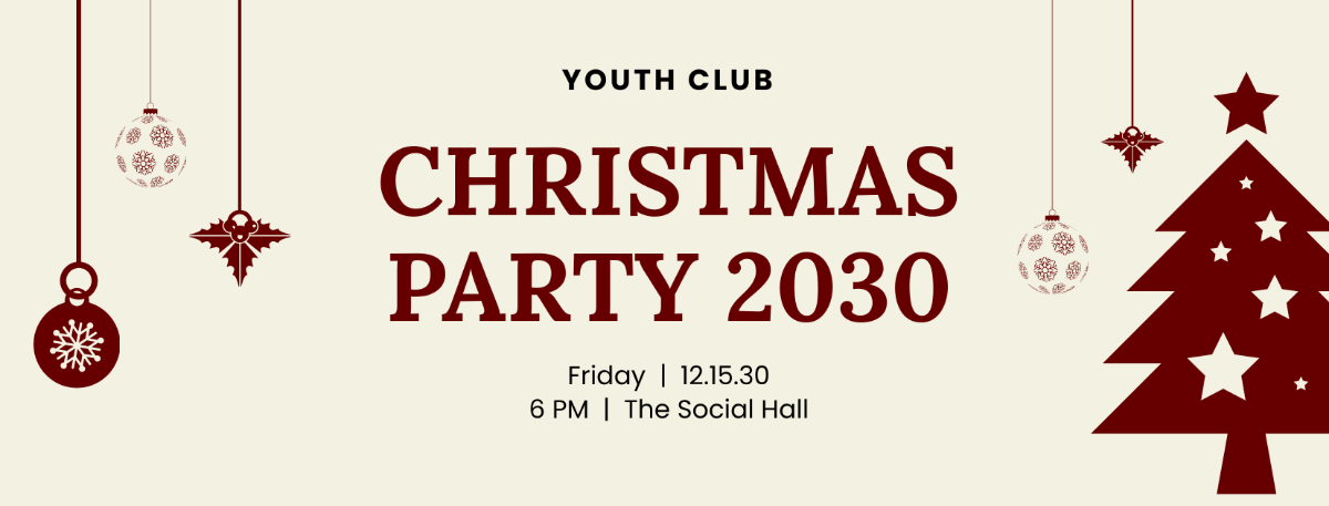 Christmas Party Facebook and Twitter Cover Page Template