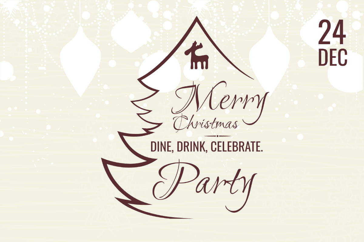 Christmas Party Postcard Template