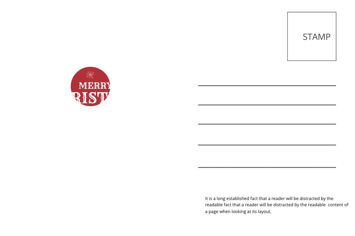 Free Retro Christmas Postcard Template to Edit Online