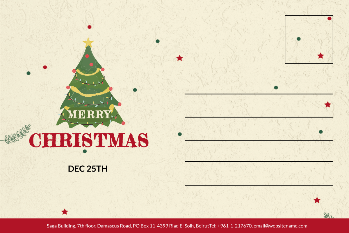 Christmas and New Year Postcard Template - Edit Online & Download