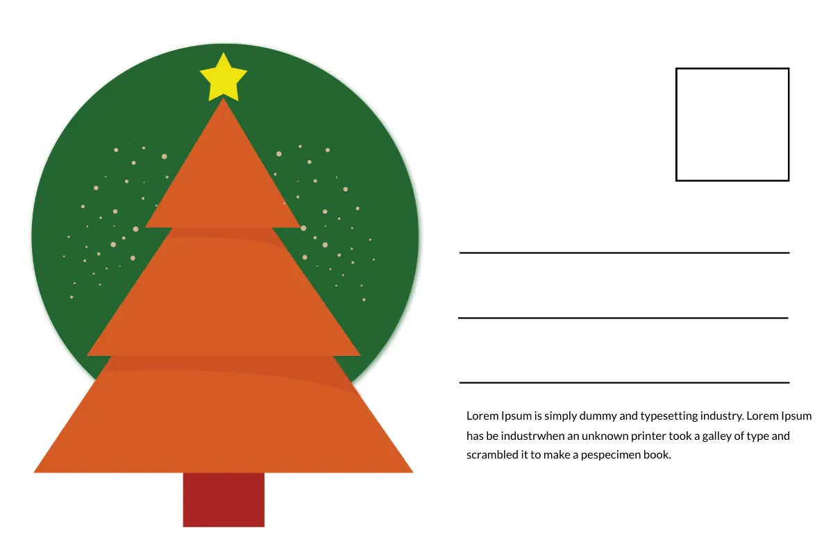 Free Merry Christmas Invitation Postcard Template to Edit Online