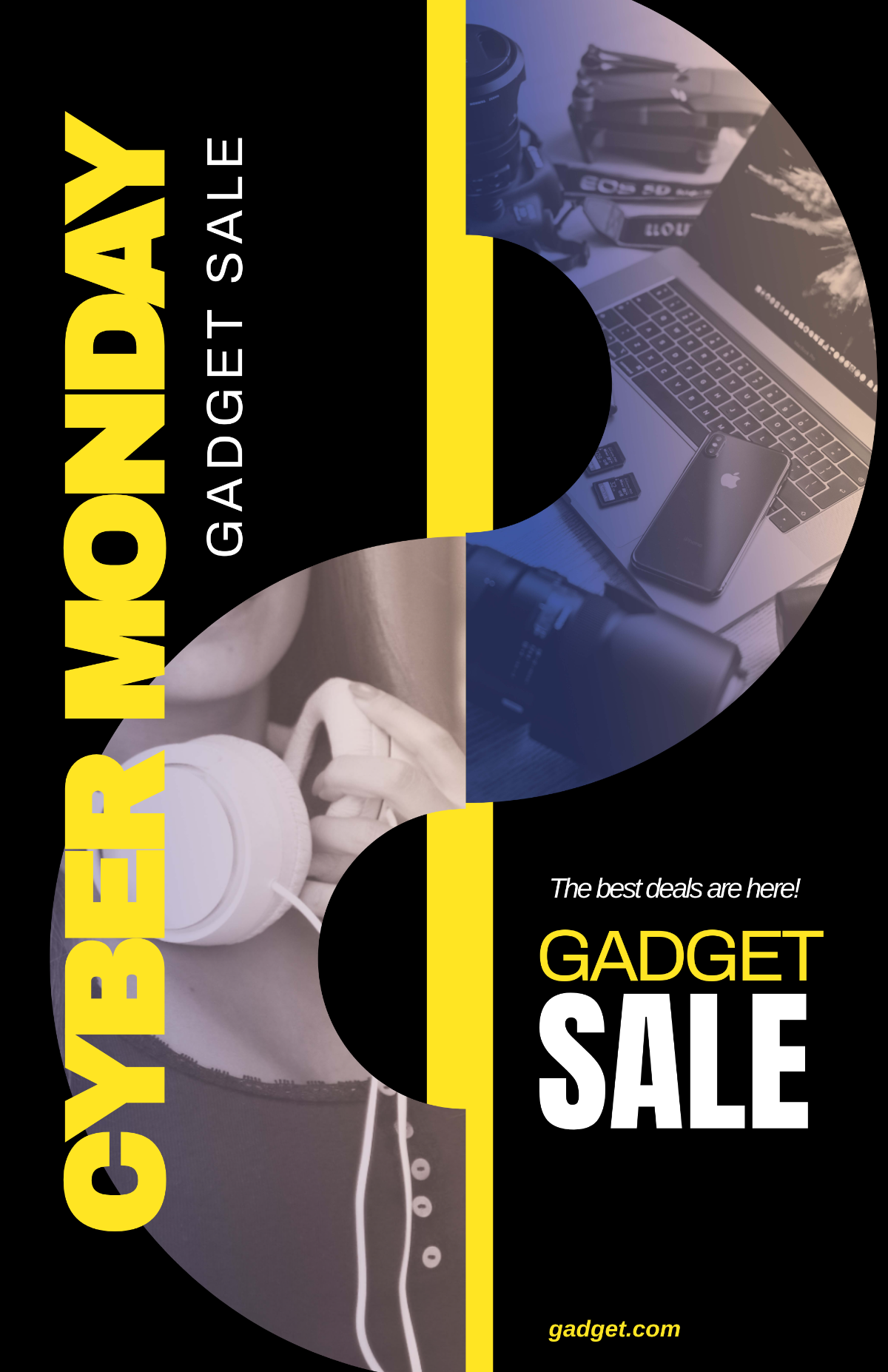 Free Cyber Monday Sales Poster Template