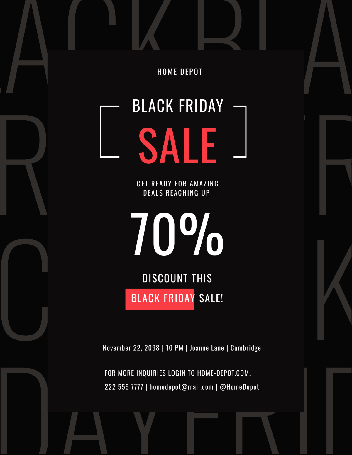 Black Friday Promotional Flyer