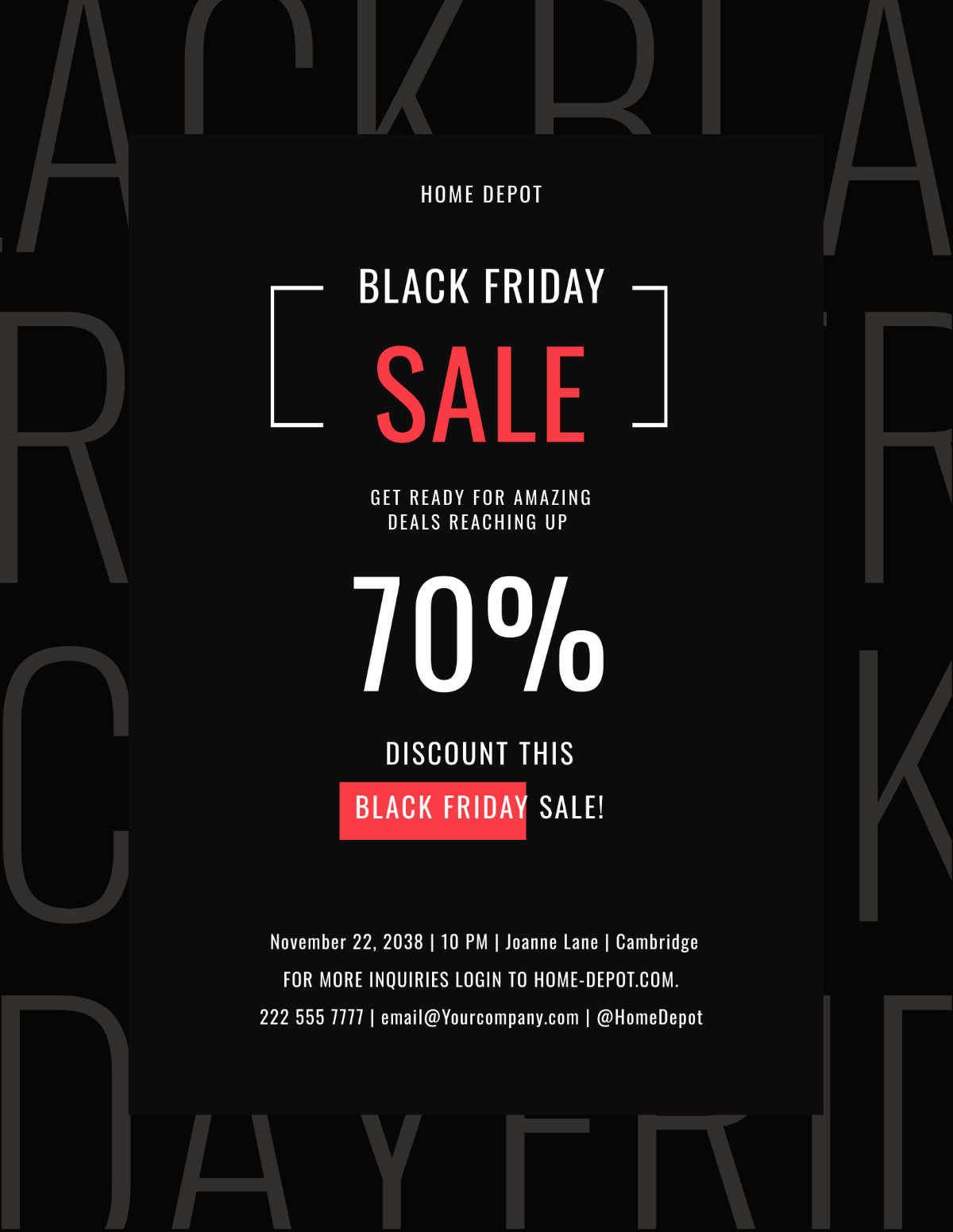 Black Friday Promotional Flyer Template