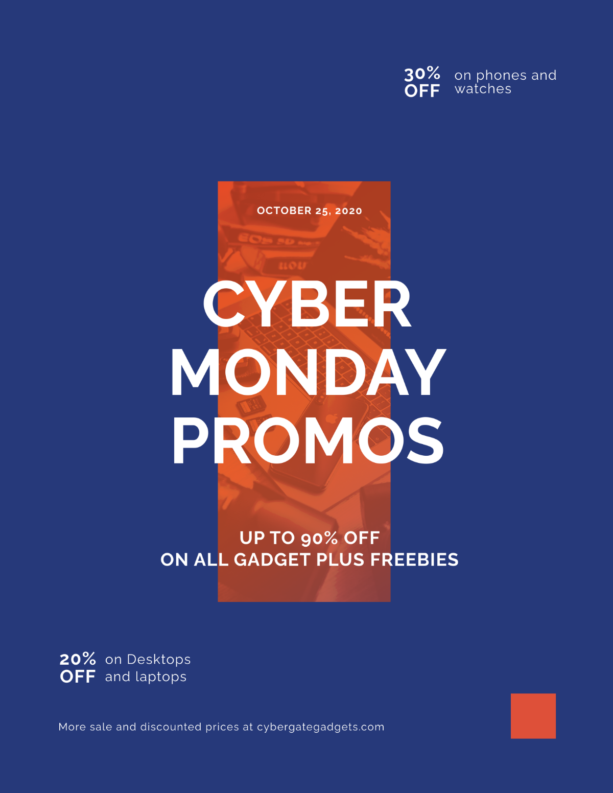 Cyber Monday Promotional Flyer Template