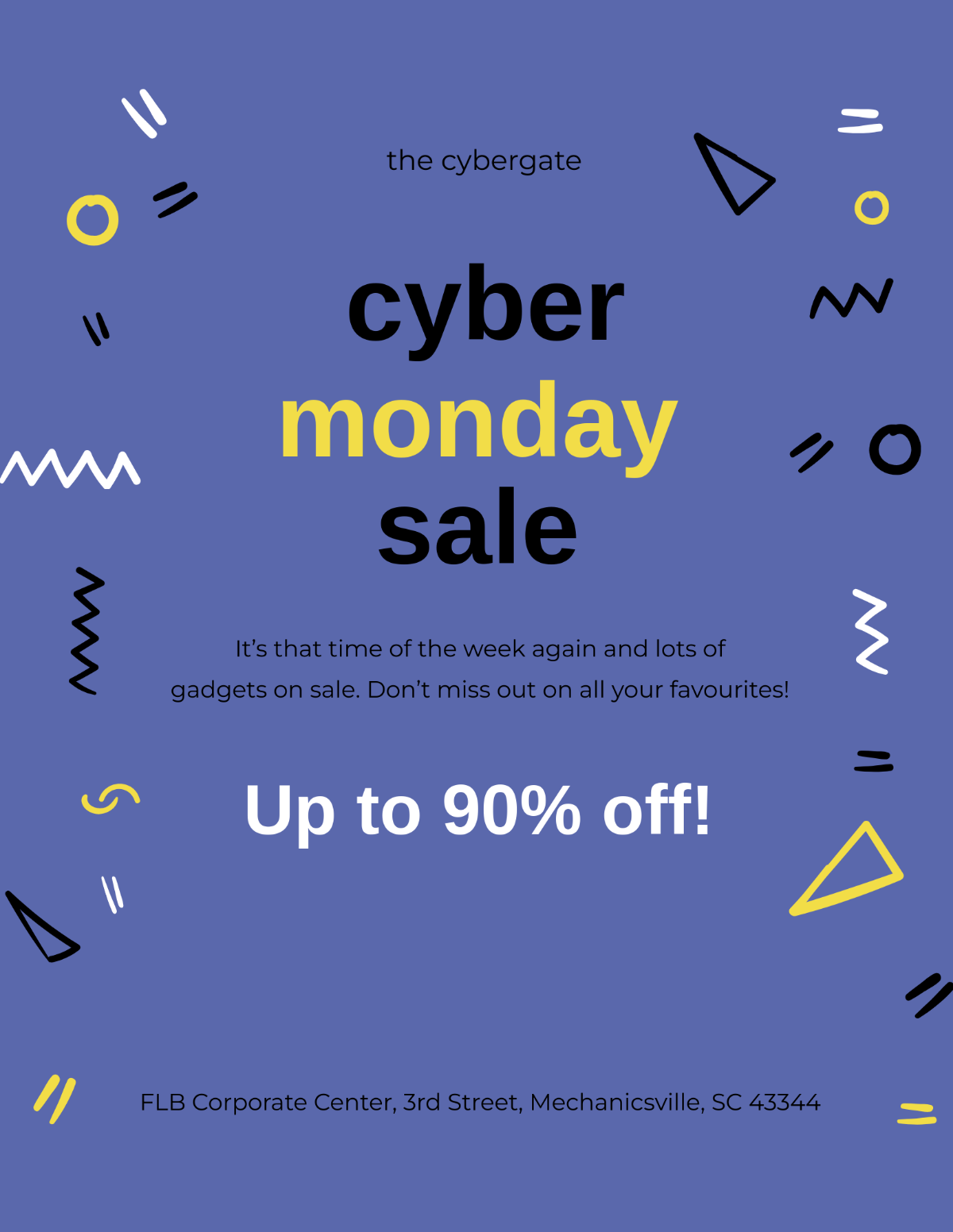 Cyber Monday Sales Flyer Template