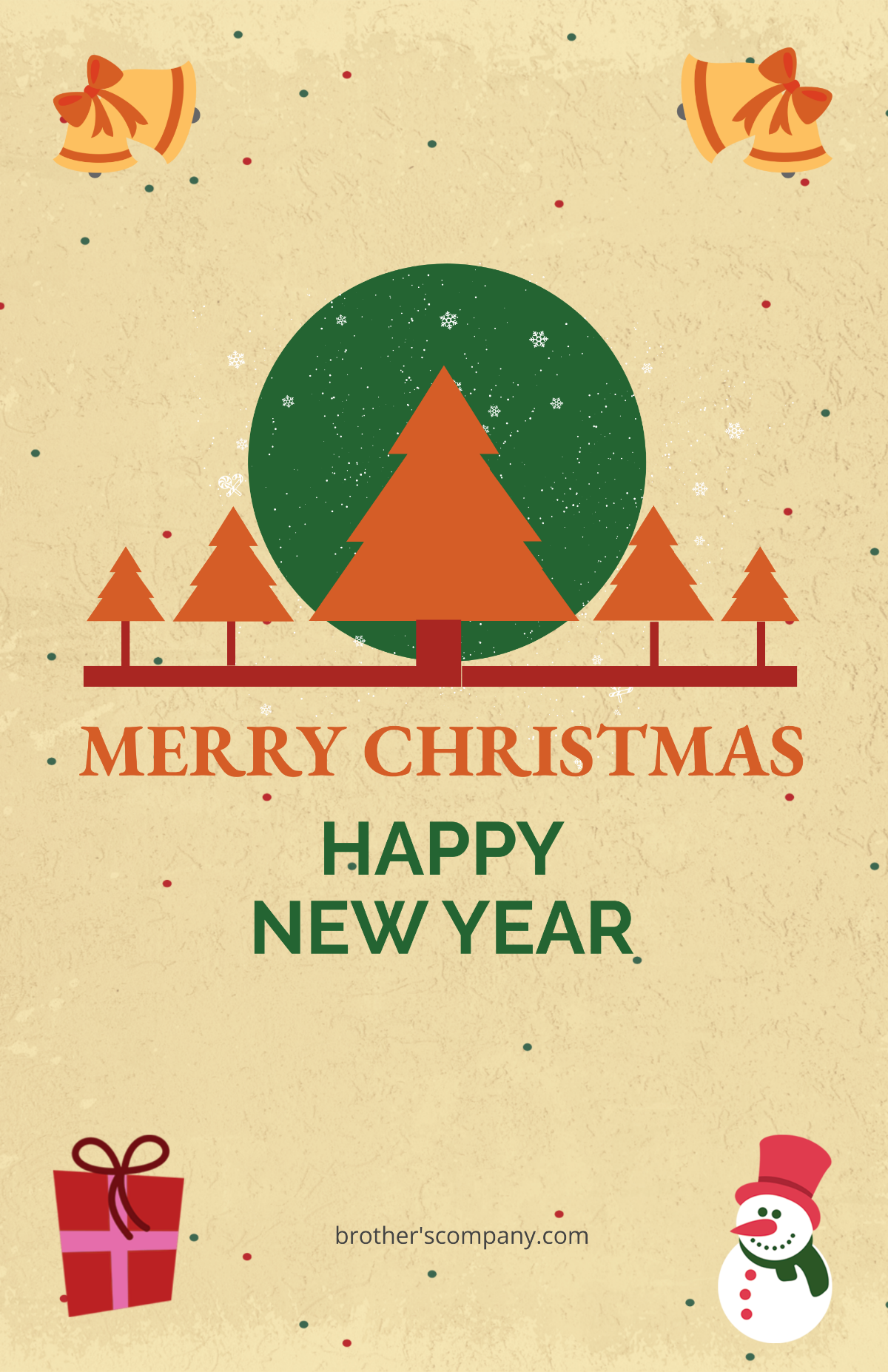Merry Christmas and New Year Poster Template