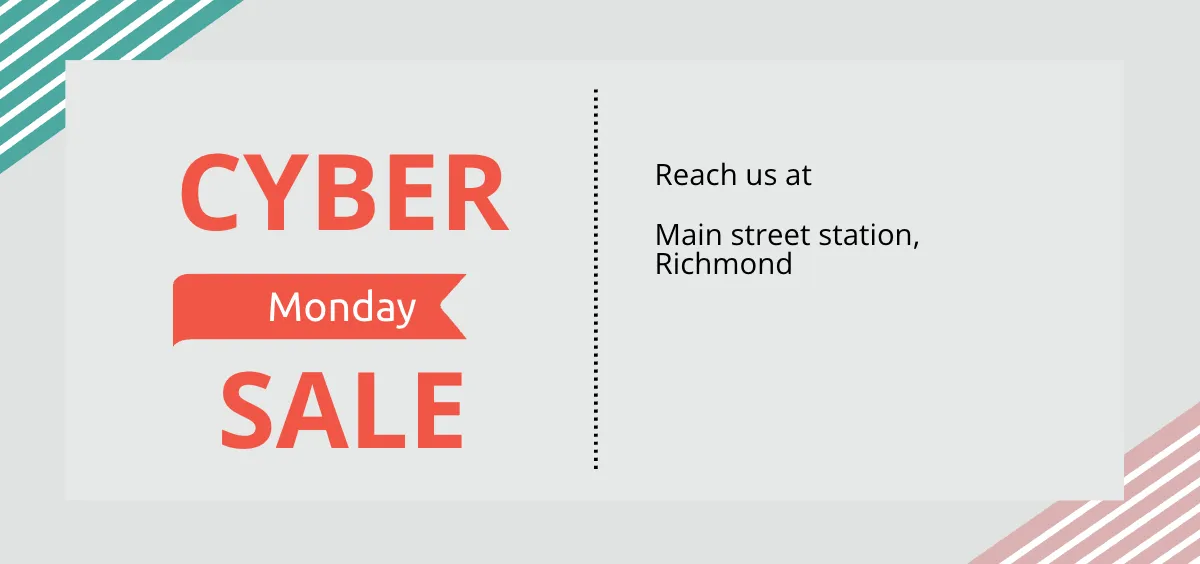 Free Cyber Monday Coupons Template to Edit Online