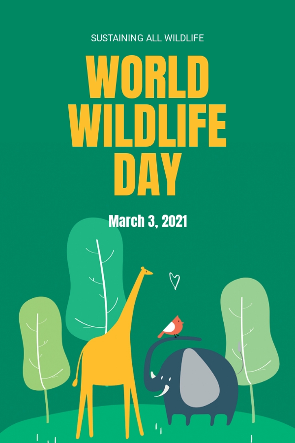 World Wild Life Day Linkedin Post Template PSD