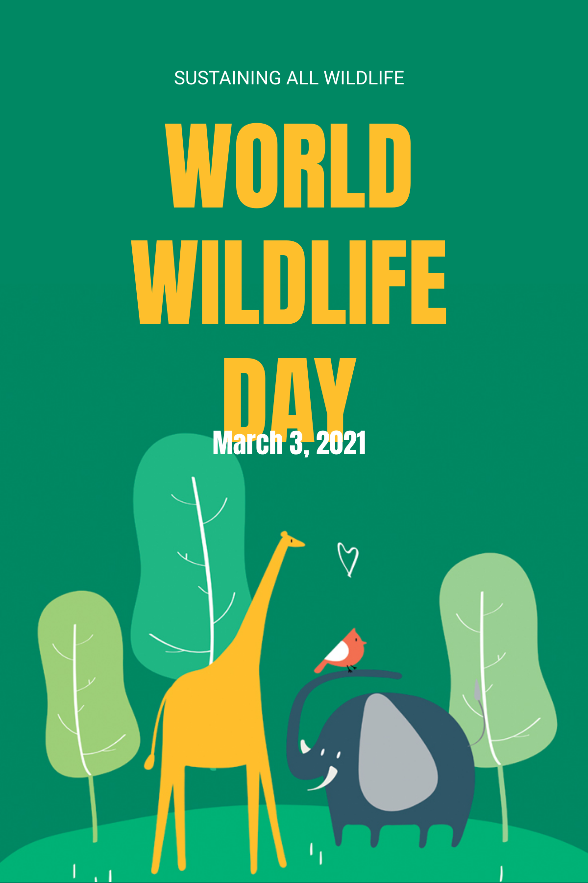 World Wild Life Day Pinterest Pin Template
