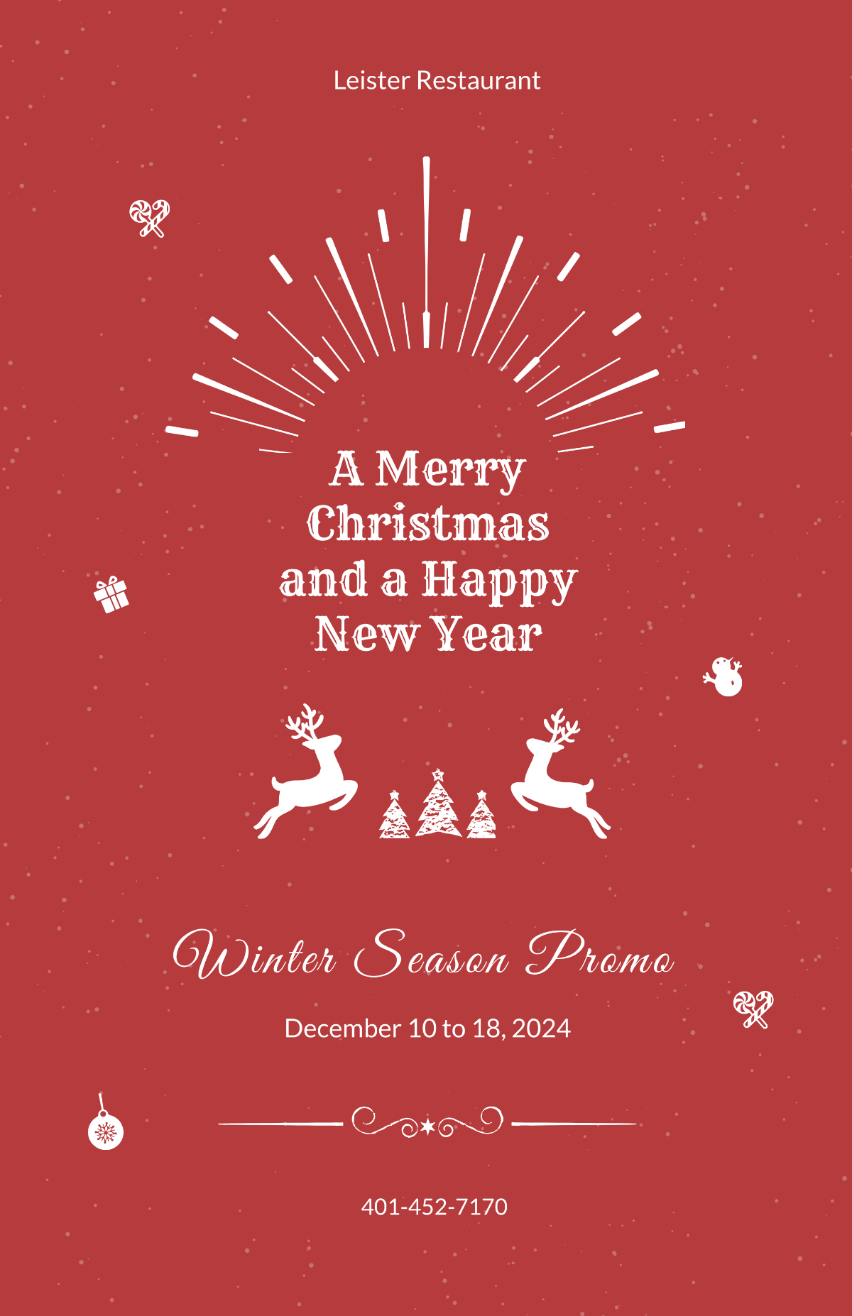 Retro Christmas Poster Template