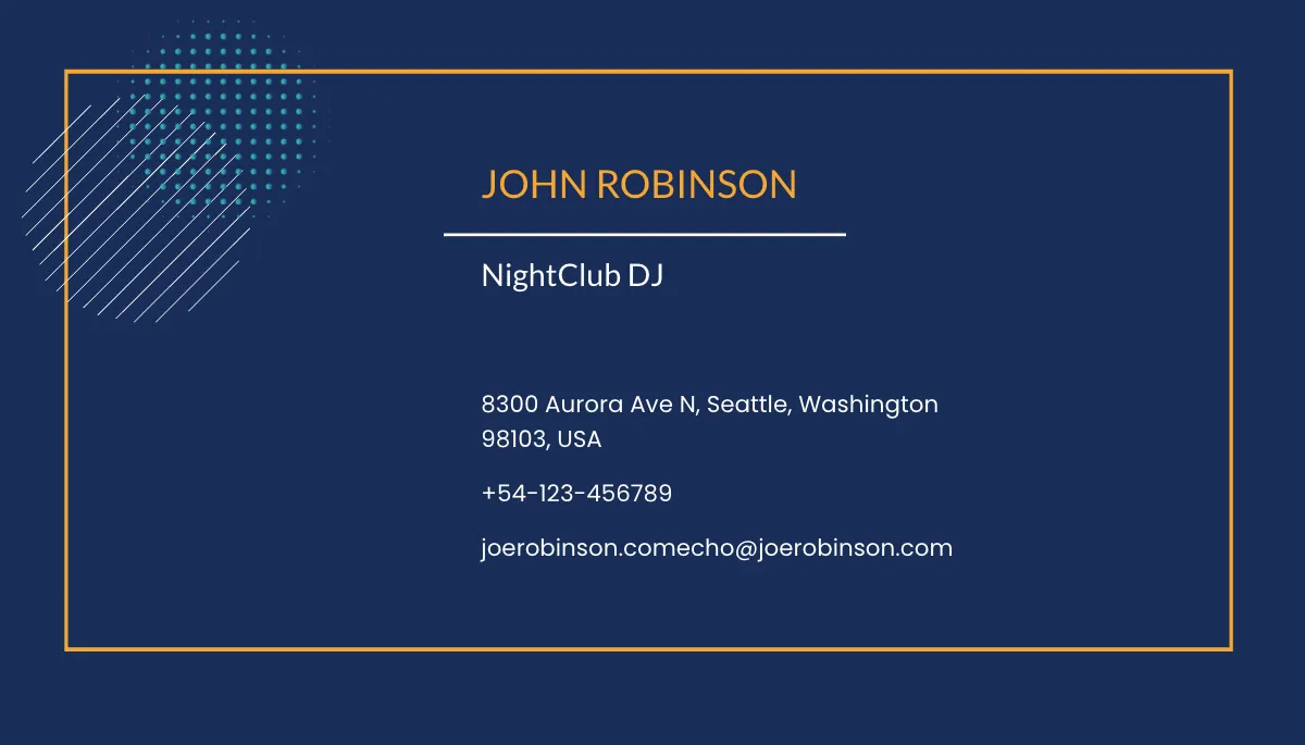 Free Creative DJ Business Card Template to Edit Online