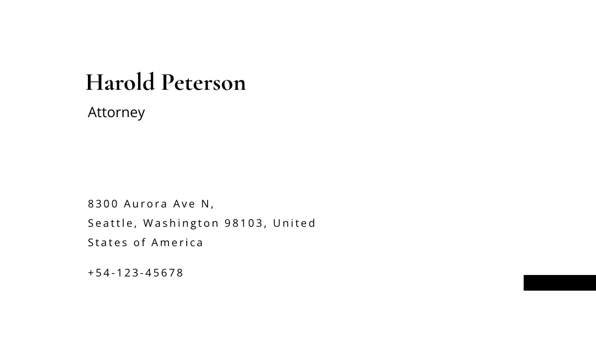 Free Attorney Business Card Template to Edit Online