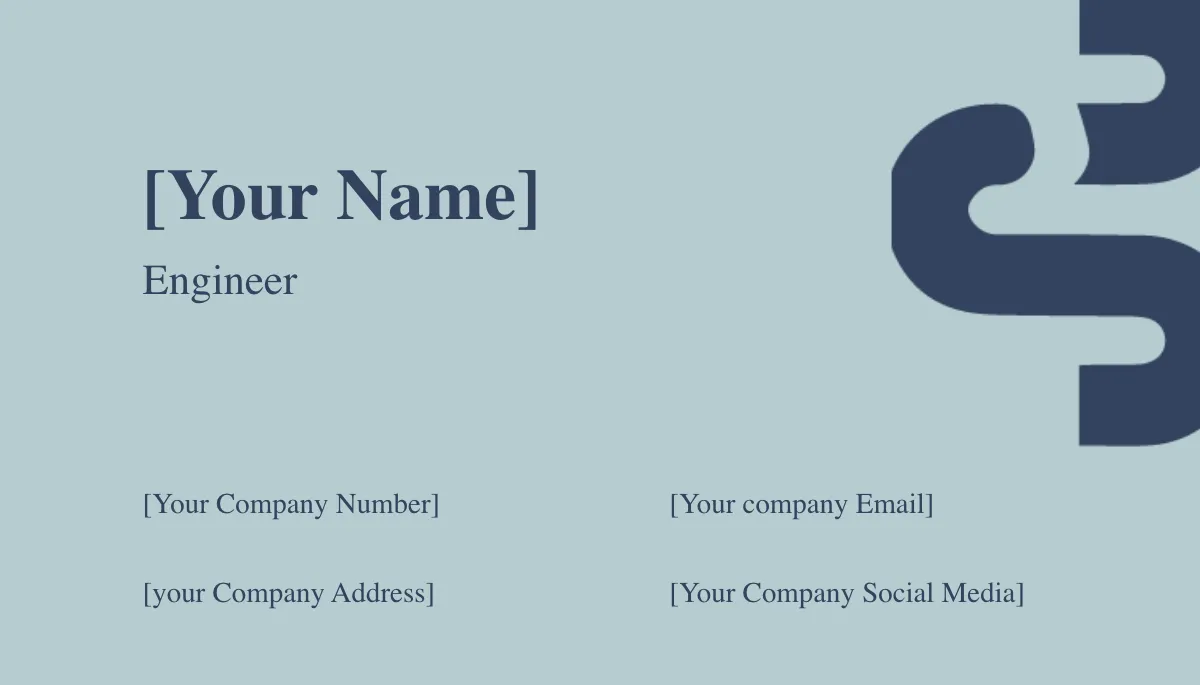 Free Civil Engineer Business Card Template to Edit Online