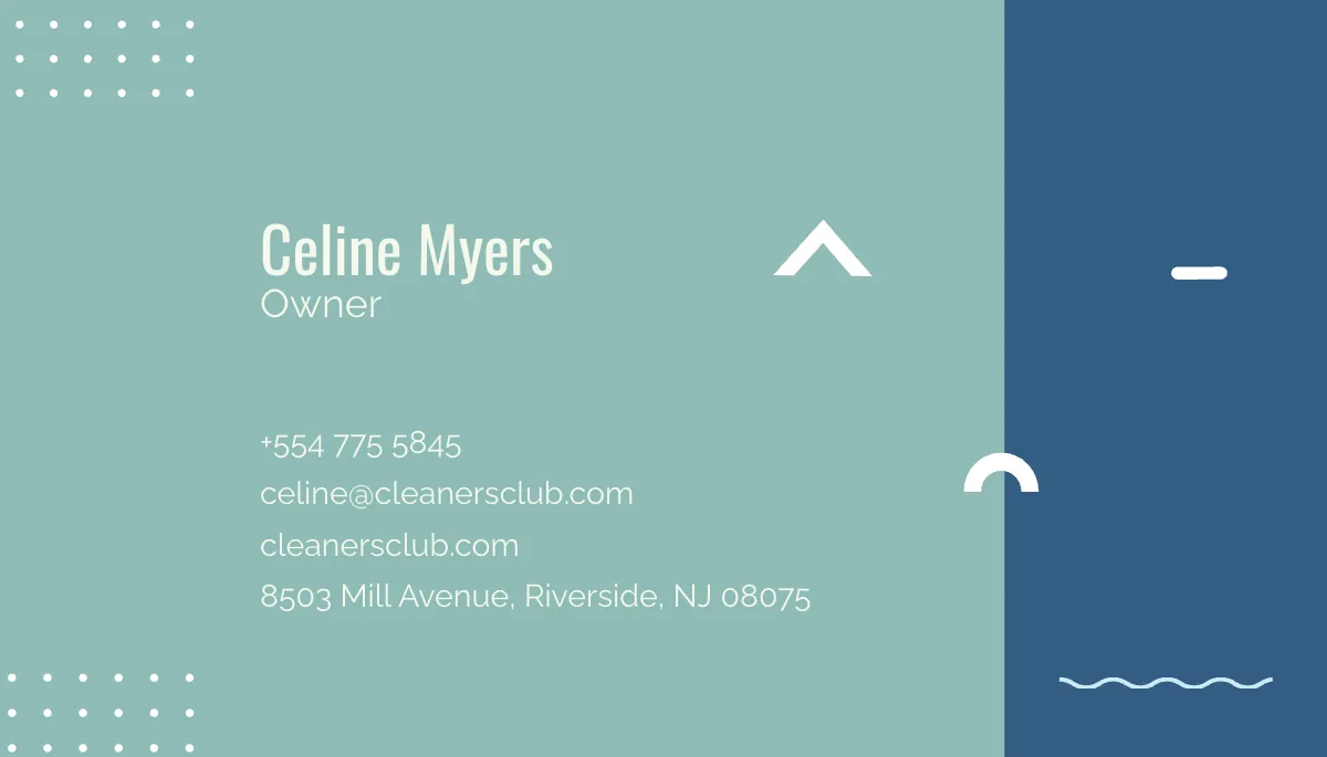 Free Cleaning Service Business Card Template to Edit Online