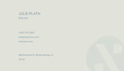Free Commercial Cleaning Service Business Card Template to Edit Online