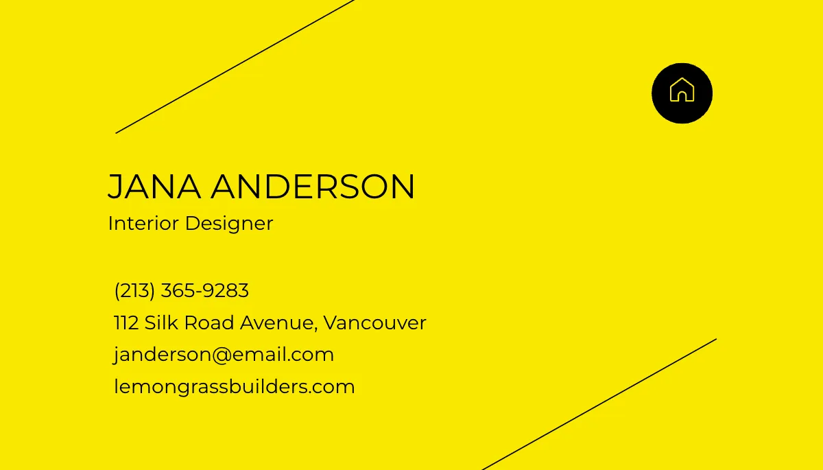 Free Creative Interior Designer Business Card Template to Edit Online