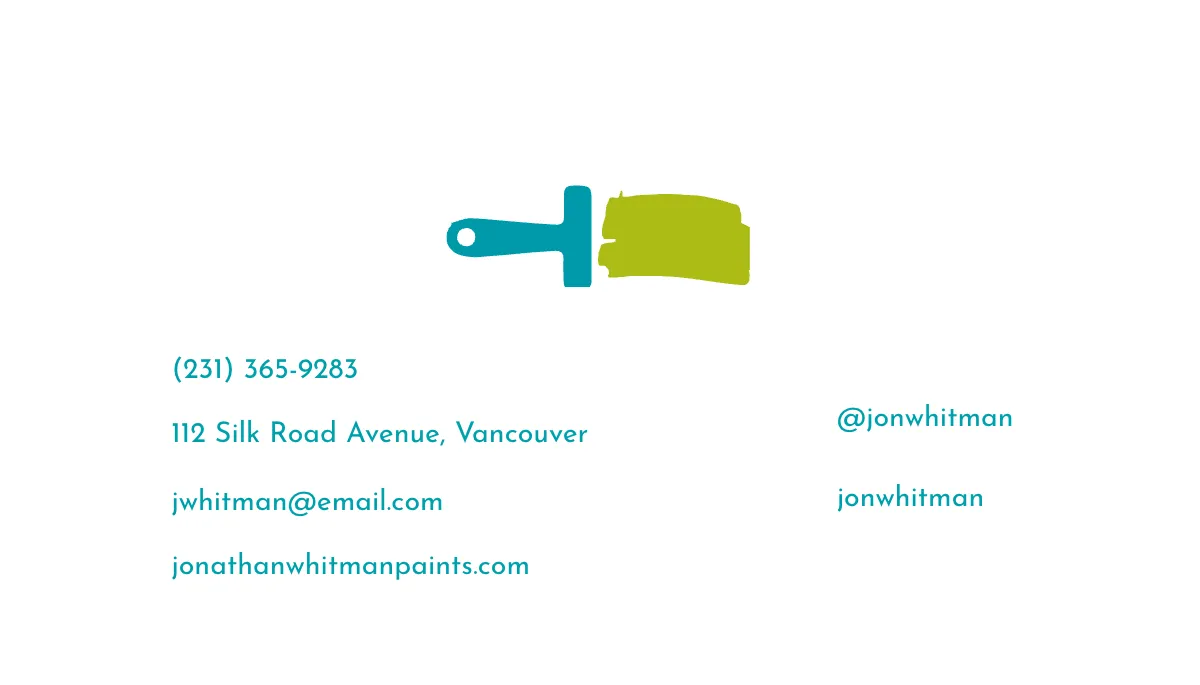 Free Creative Painter Business Card Template to Edit Online