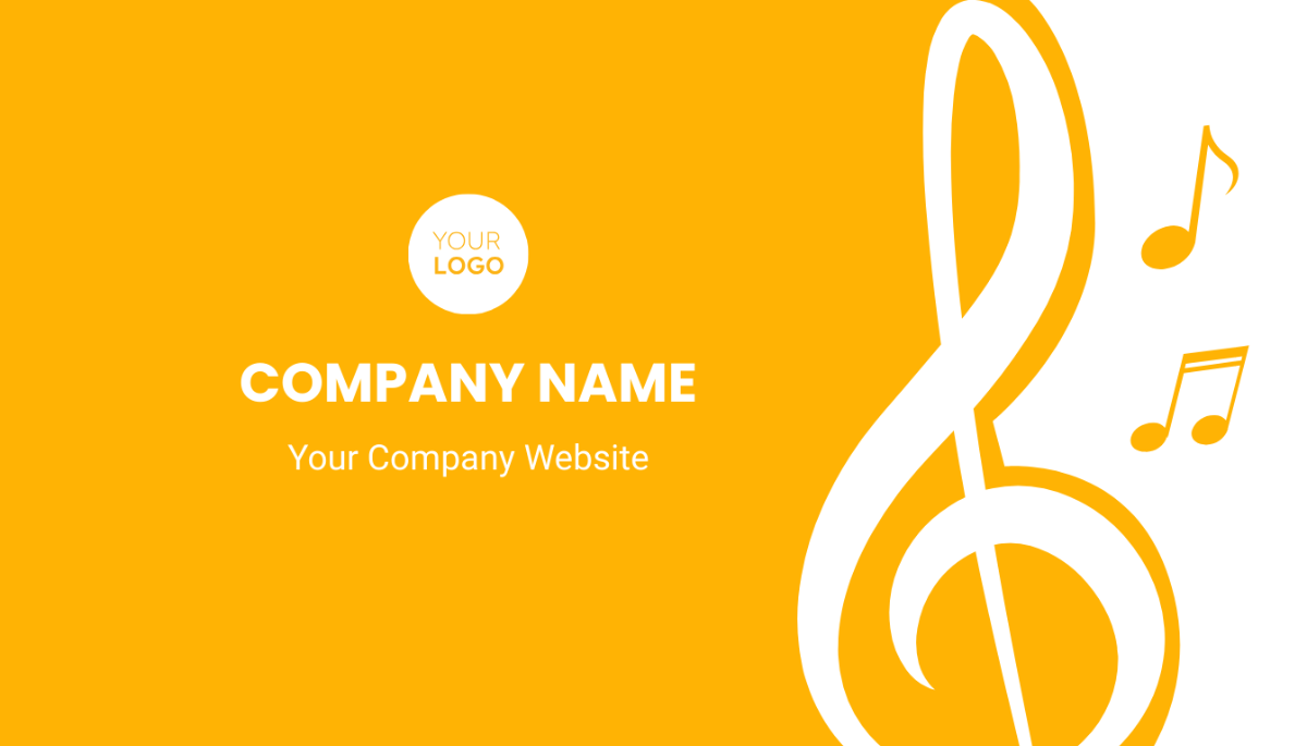 Music Band Business Card Template