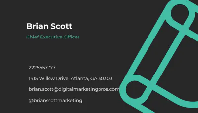 Free Simple CEO Business Card Template to Edit Online