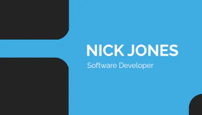Free Software Developer Business Card Template to Edit Online