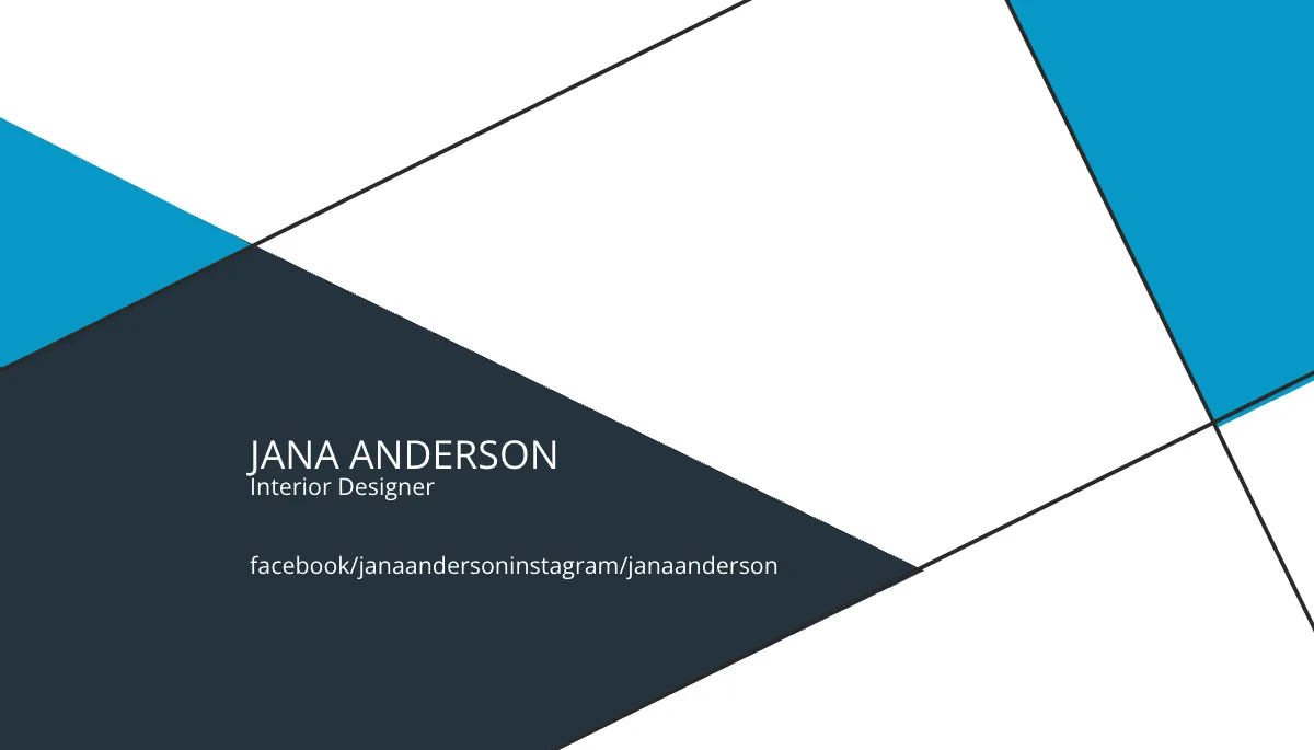 Free Interior Design Business Card Template to Edit Online