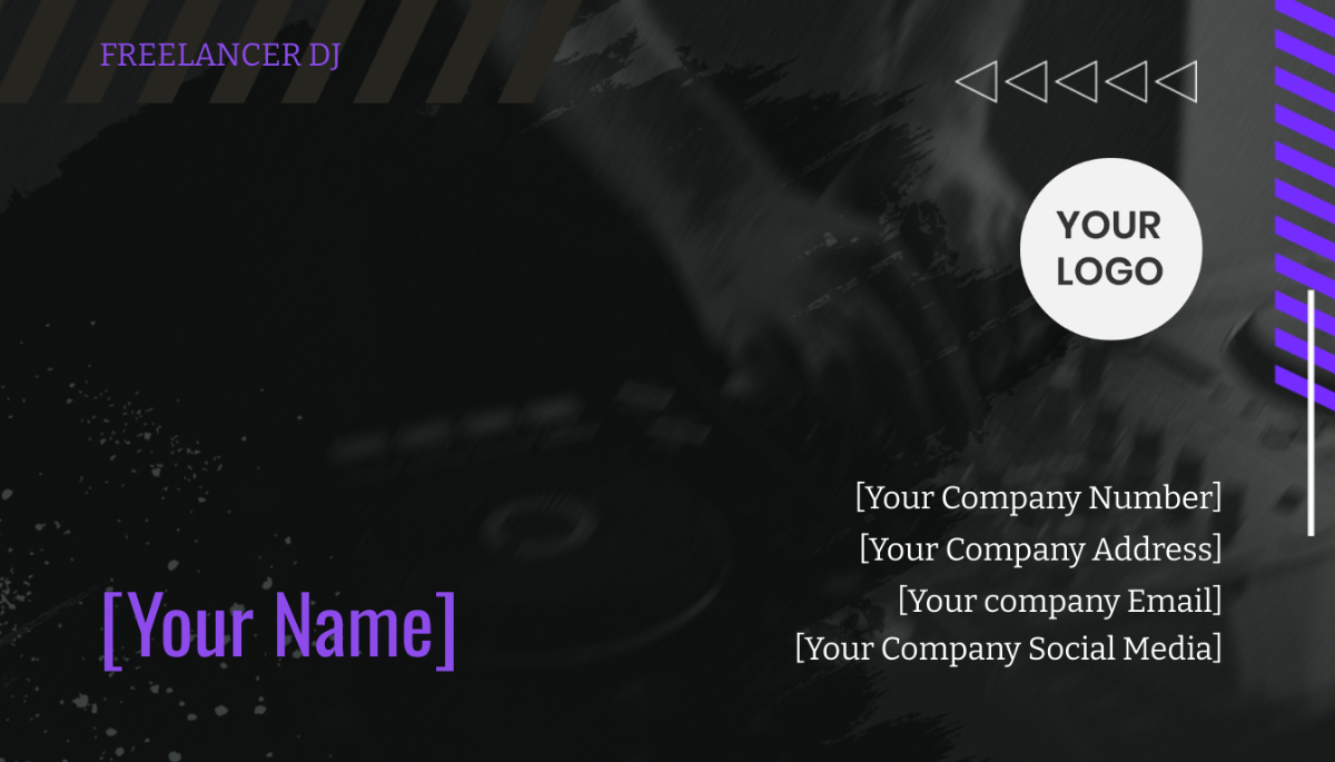 Modern DJ Business Card Template