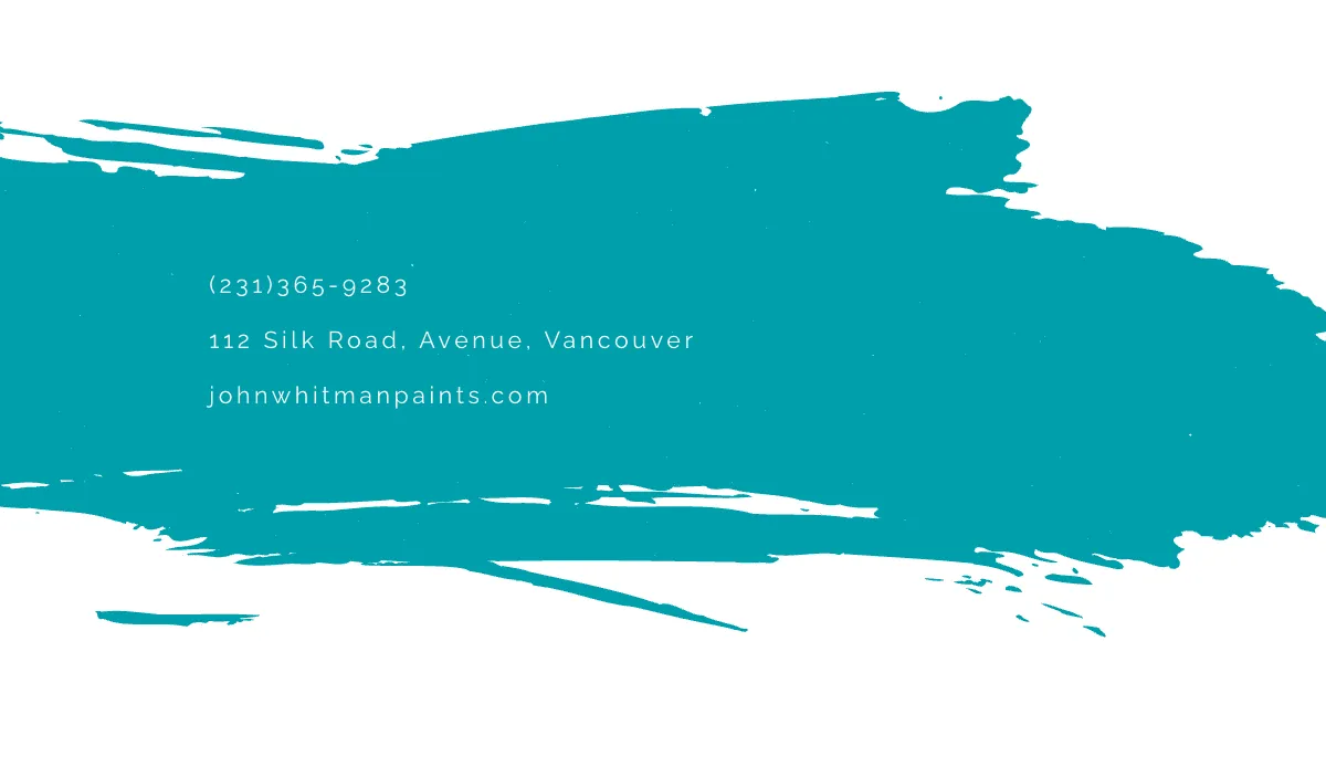 Free Painter Business Card Template to Edit Online