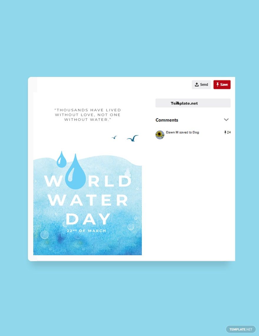 World Water Day Pinterest Pin Template