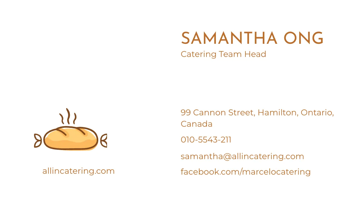 Free Bakery Business Card Template to Edit Online