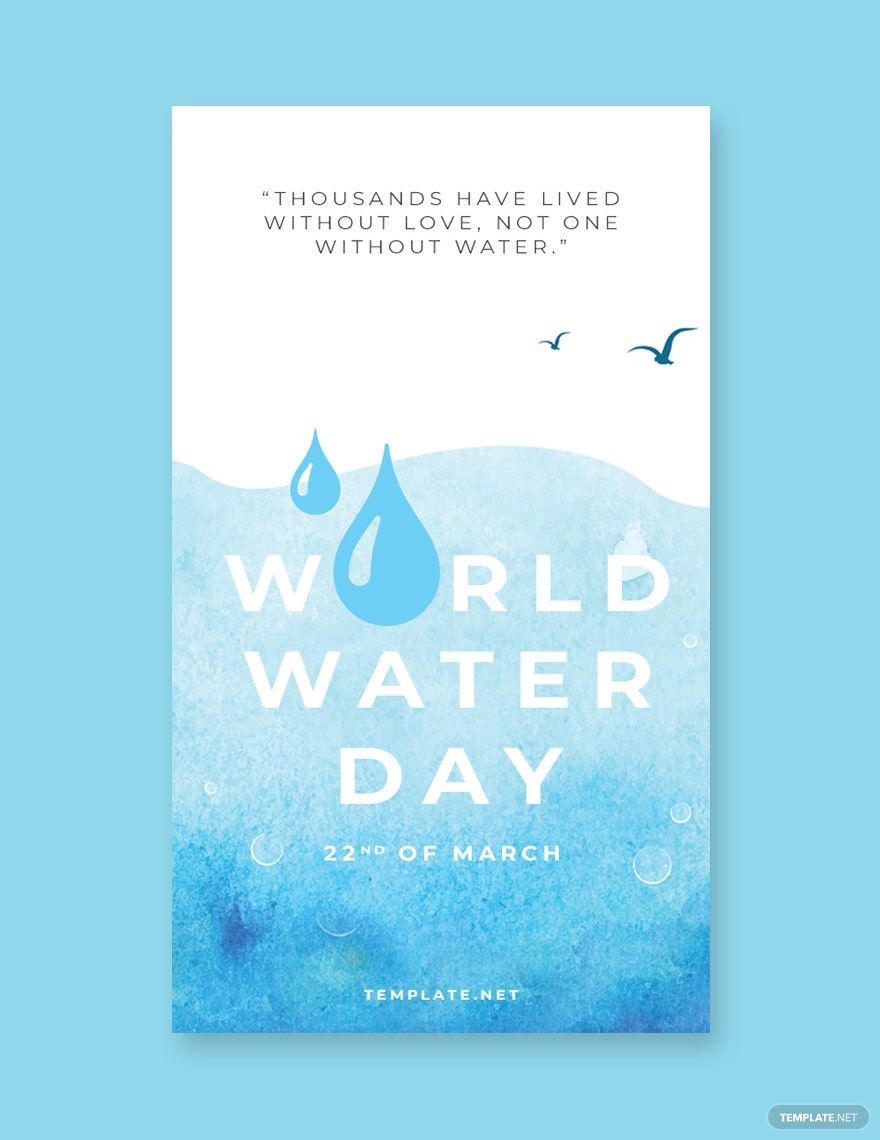 World Water Day Whatsapp Image Template in PSD