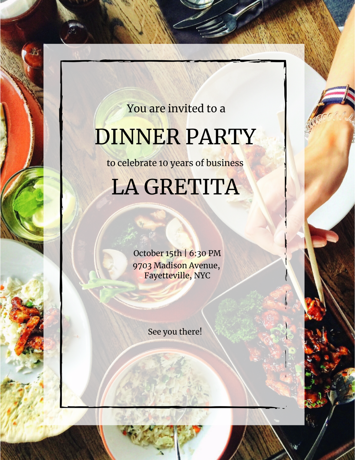 Dinner Party Flyer Template