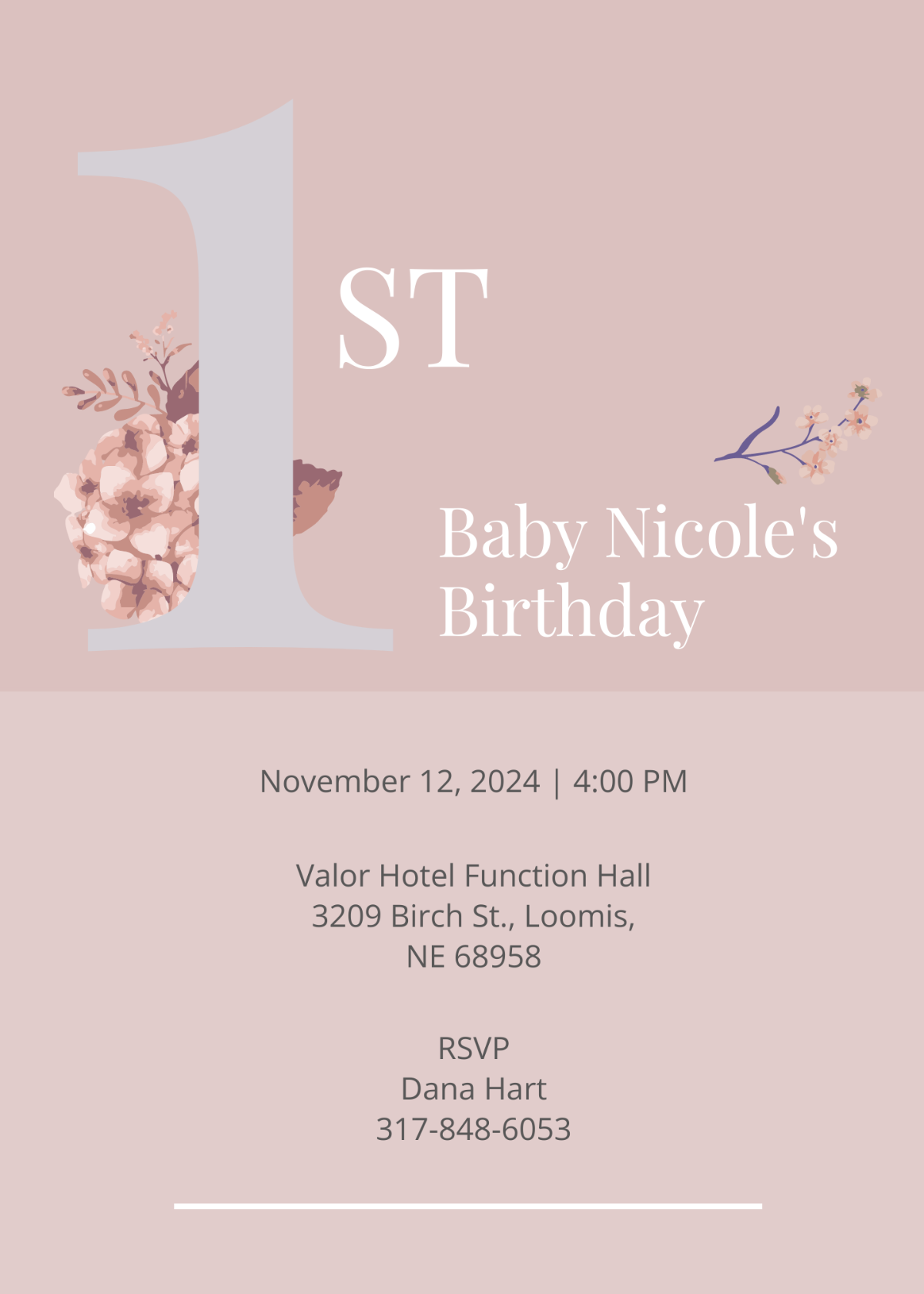 First Birthday Invitation