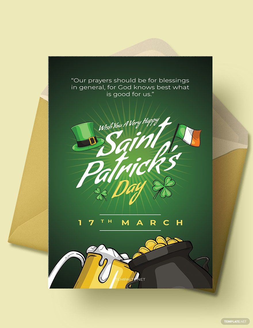 Free Saint Patrick's Day Greeting Card Template