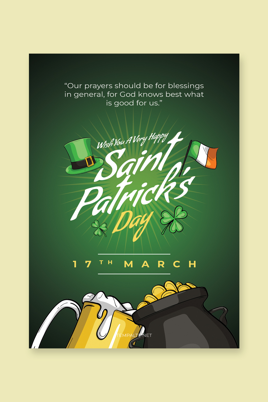 Saint Patrick's Day Greeting Card Template
