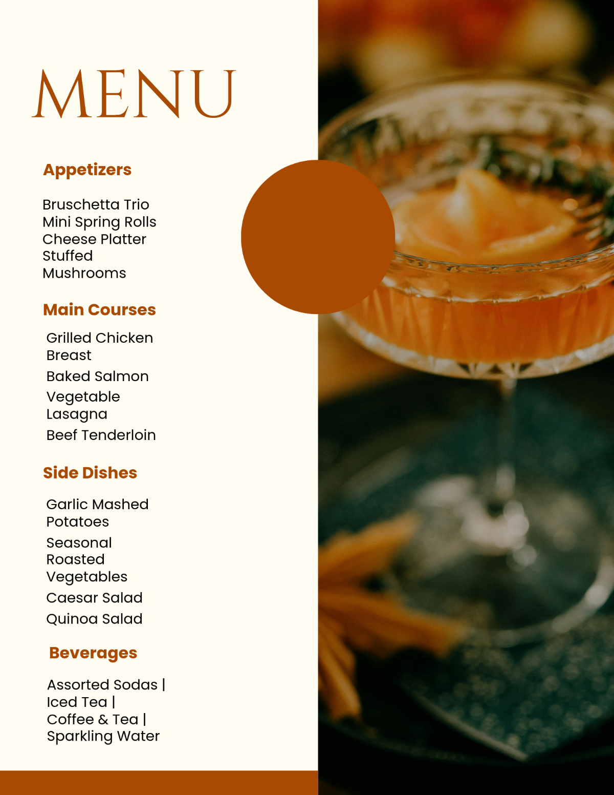 Free Catering Menu Templates Editable And Printable Free Catering Menu Templates Editable And Printable