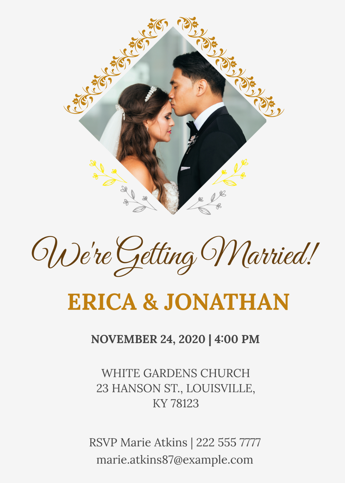 Colorful Photo Wedding Invitation Template