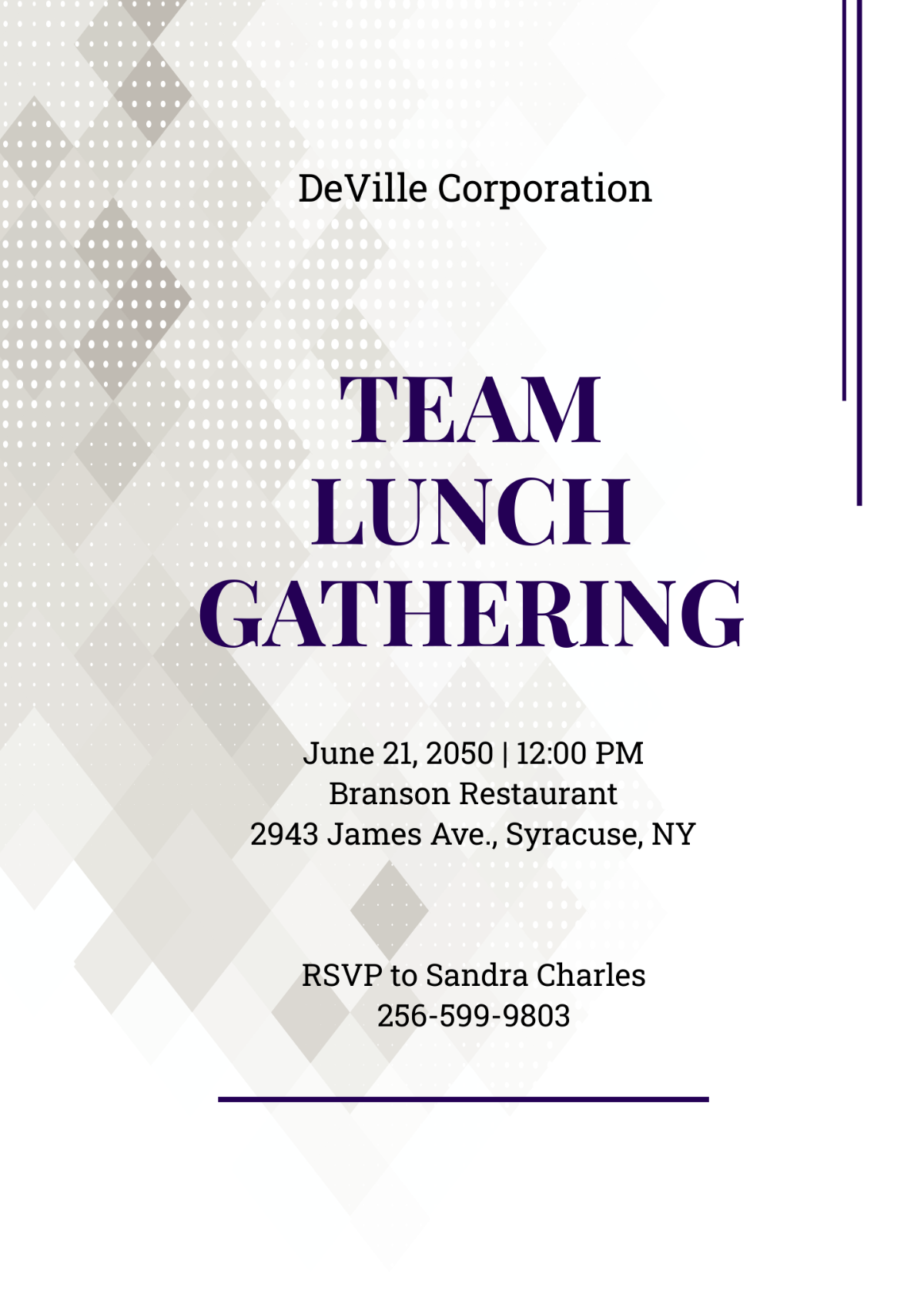 Free Team Lunch Invitation Template