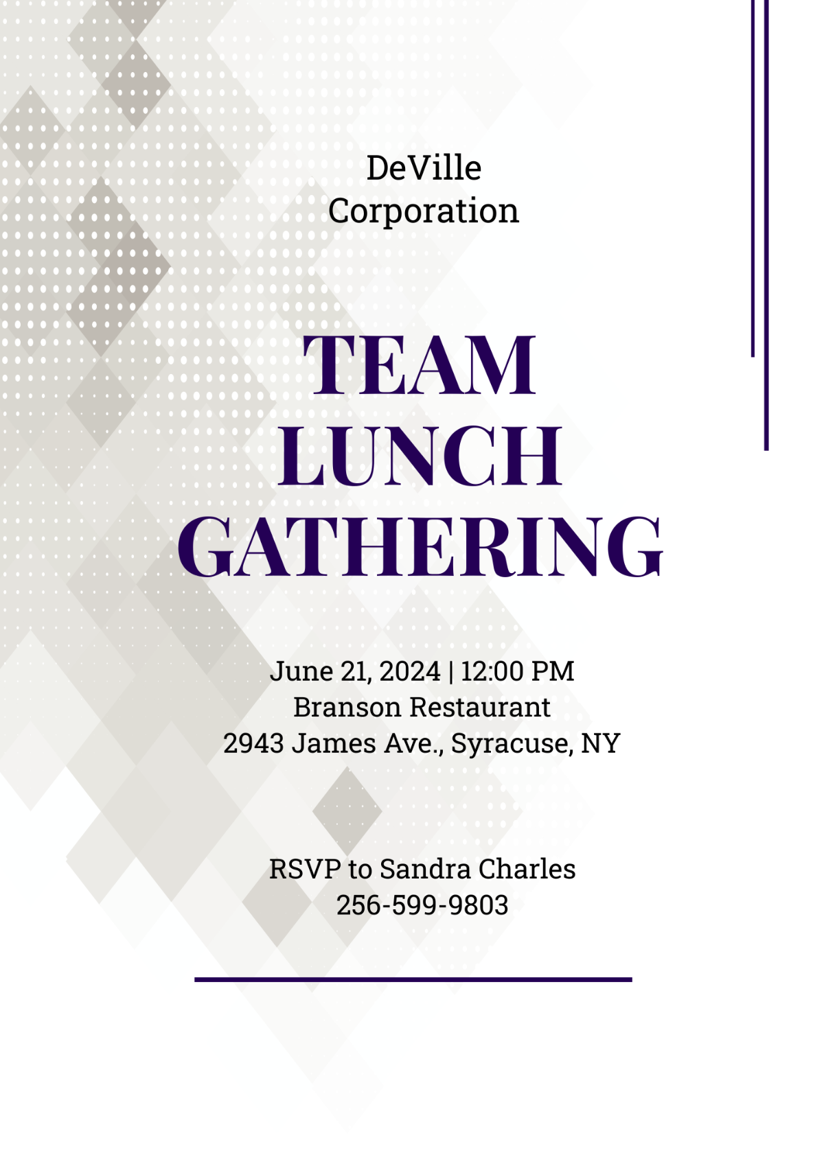 Team Lunch Invitation Template