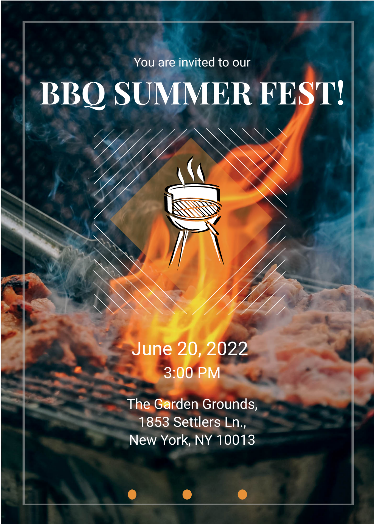 BBQ Summer Party Invitation Template