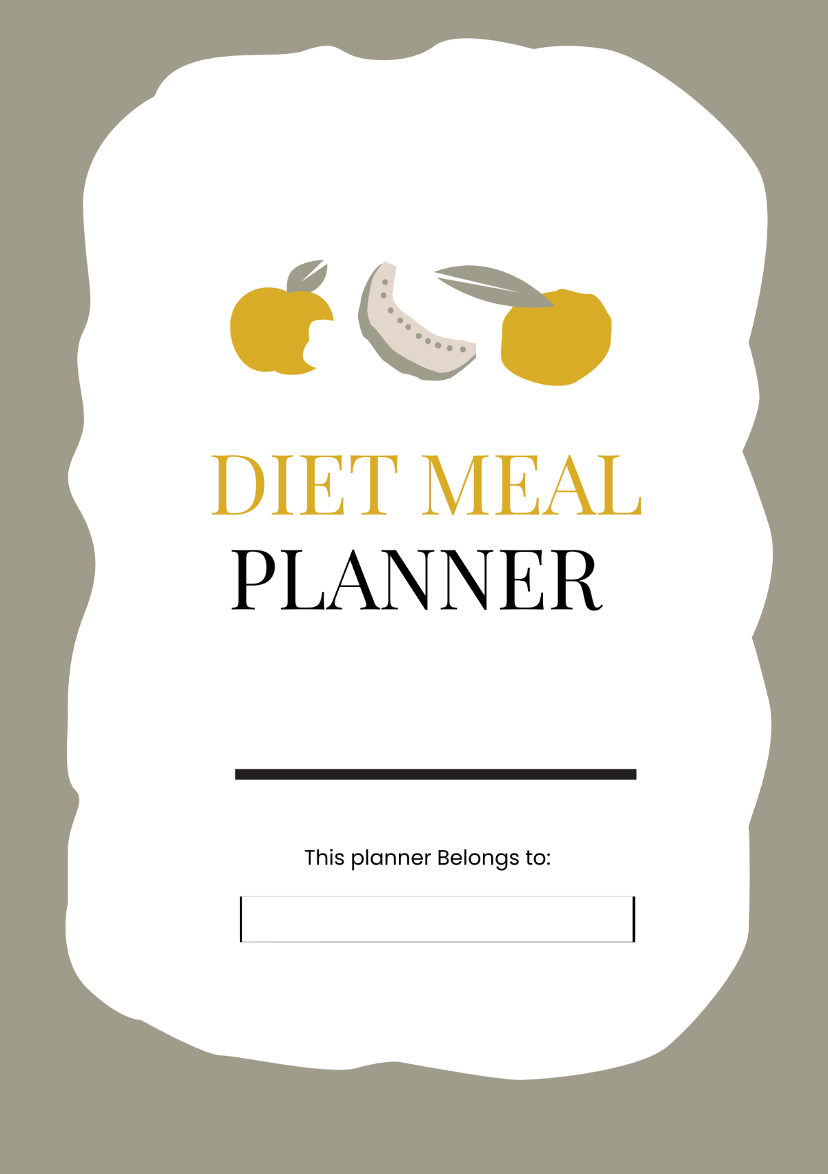 Diet Menu Planner Template