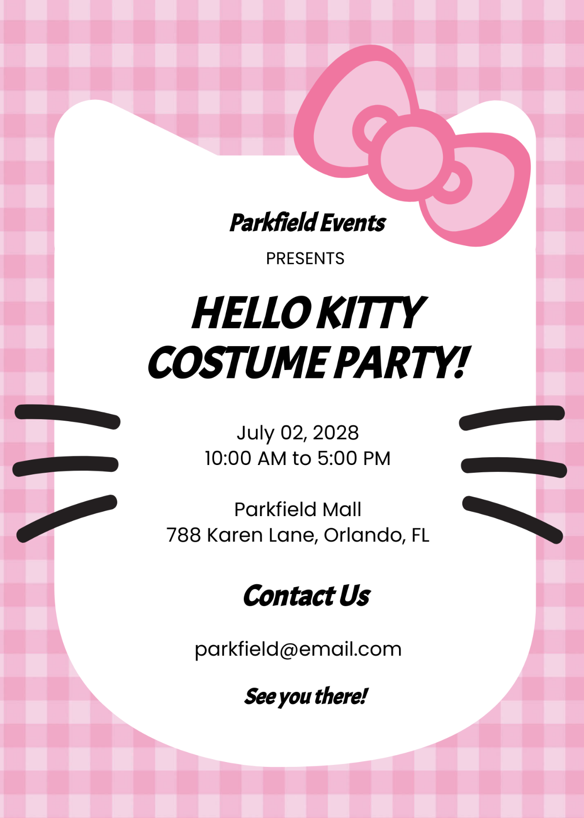 Hello Kitty Party Invitation Template - Edit Online & Download