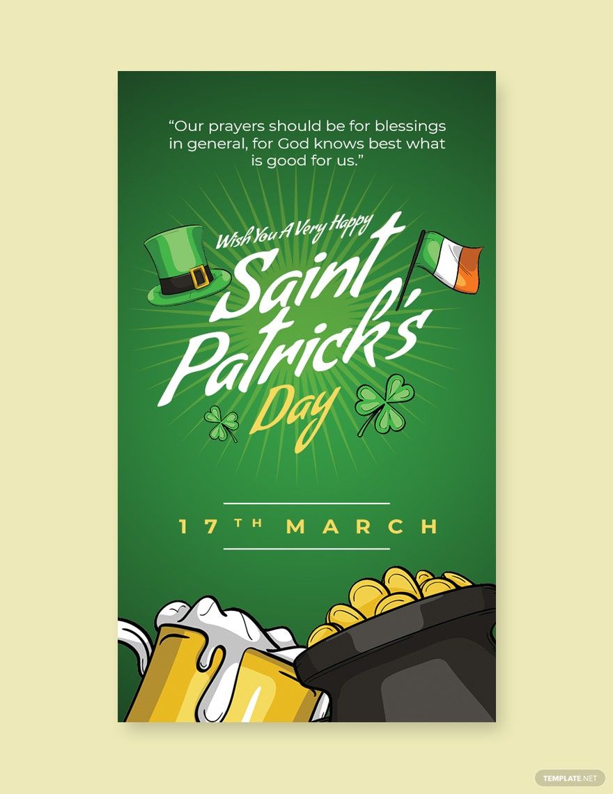 Free Saint Patrick's Day Whatsapp Post Template in PSD