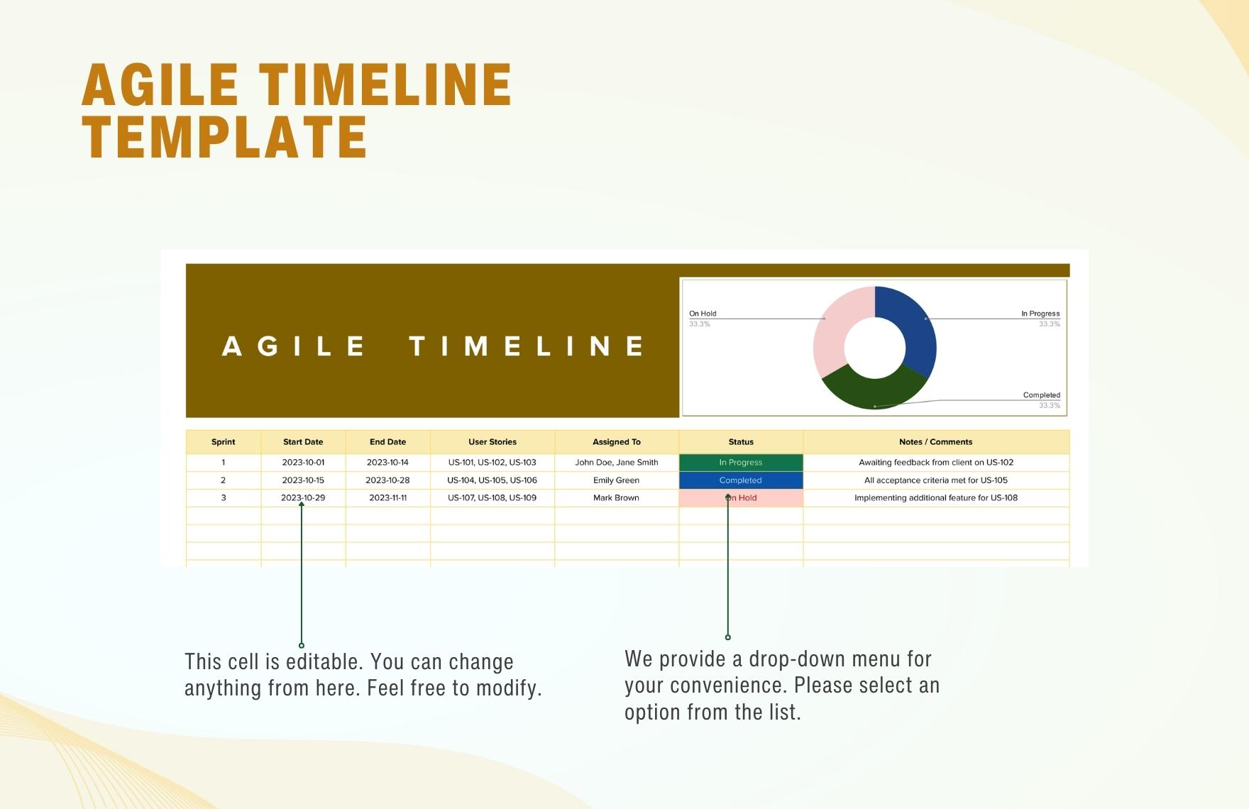 Agile Timeline Template