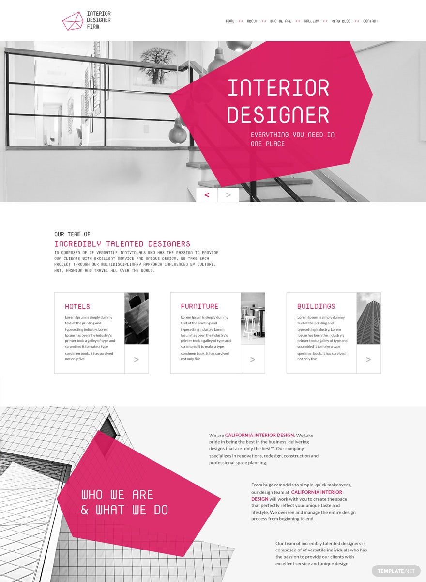 Interior Designer WordPress Theme/Template