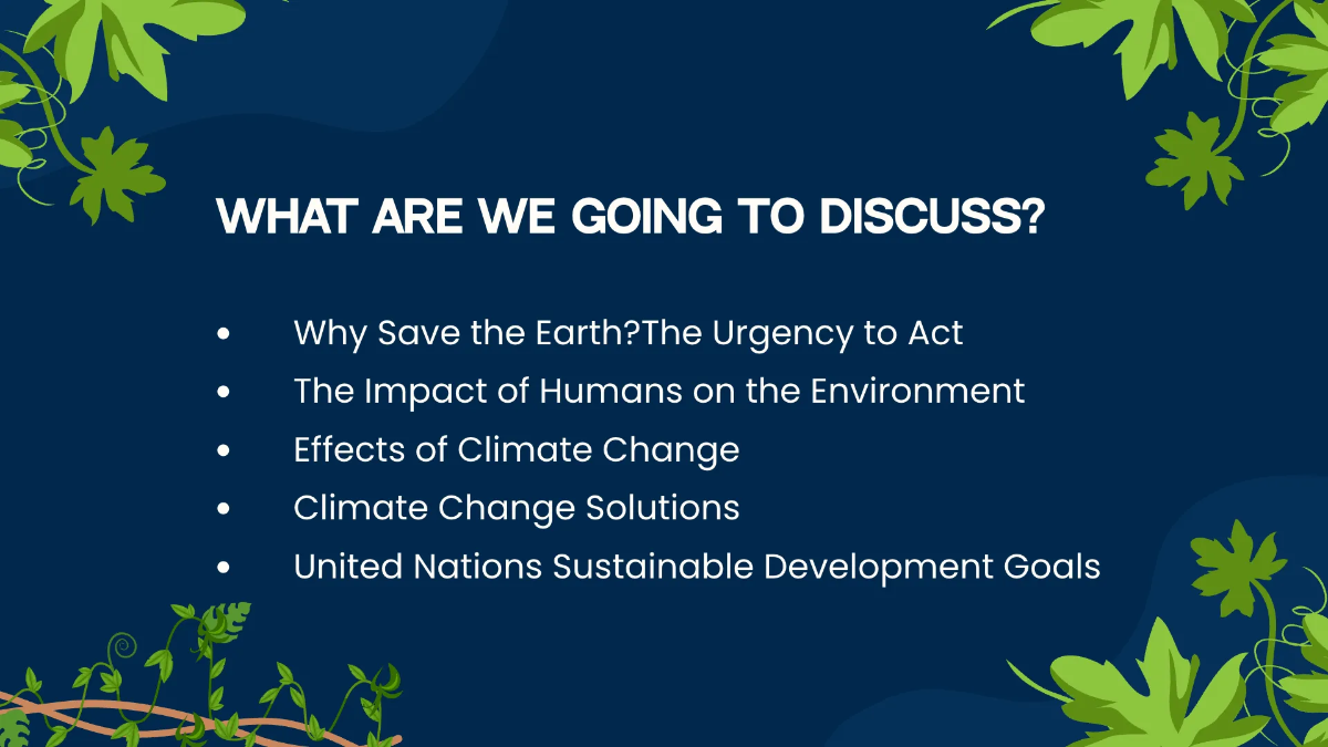 Free Saving the Earth Presentation Template to Edit Online