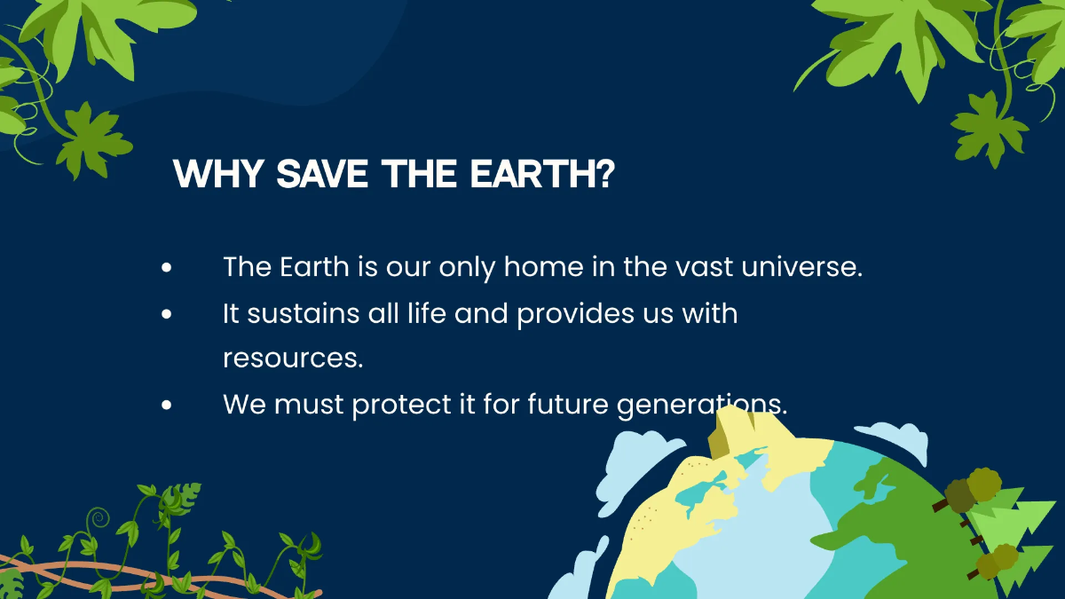 Free Saving the Earth Presentation Template to Edit Online