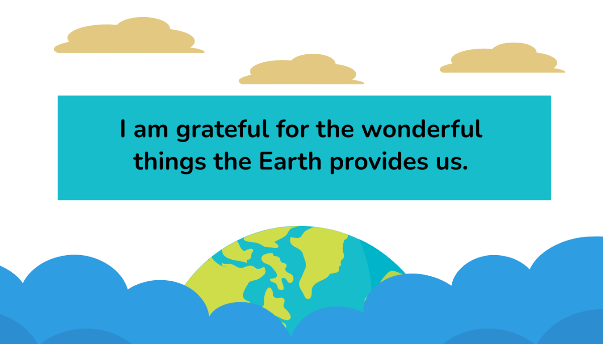 Earth Affirmation Card Template