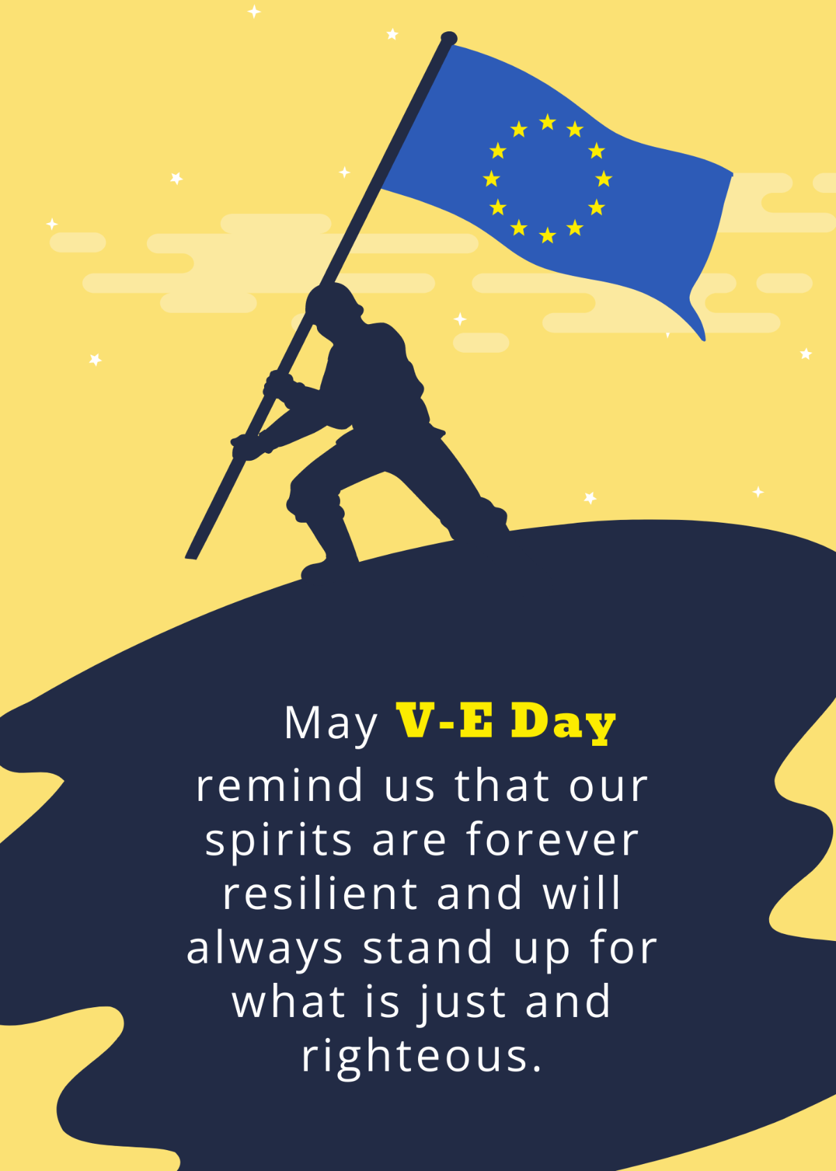 Free V-E Day Wishes Template